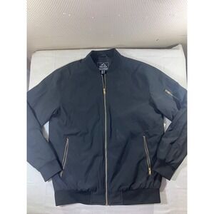 Mens‎ Outdoor Jacket Black Bomber Style Zip Front Pockets Size M